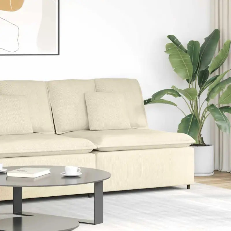 Modulaire bankelementen voor dagelijks gebruik en elegante zithoeken - Crème / centre sofa - Bankelementen