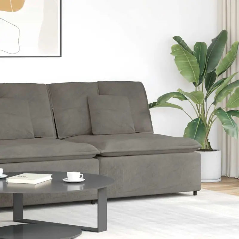 Modulaire bankelementen voor dagelijks gebruik en elegante zithoeken - Lichtgrijs / centre sofa - Bankelementen