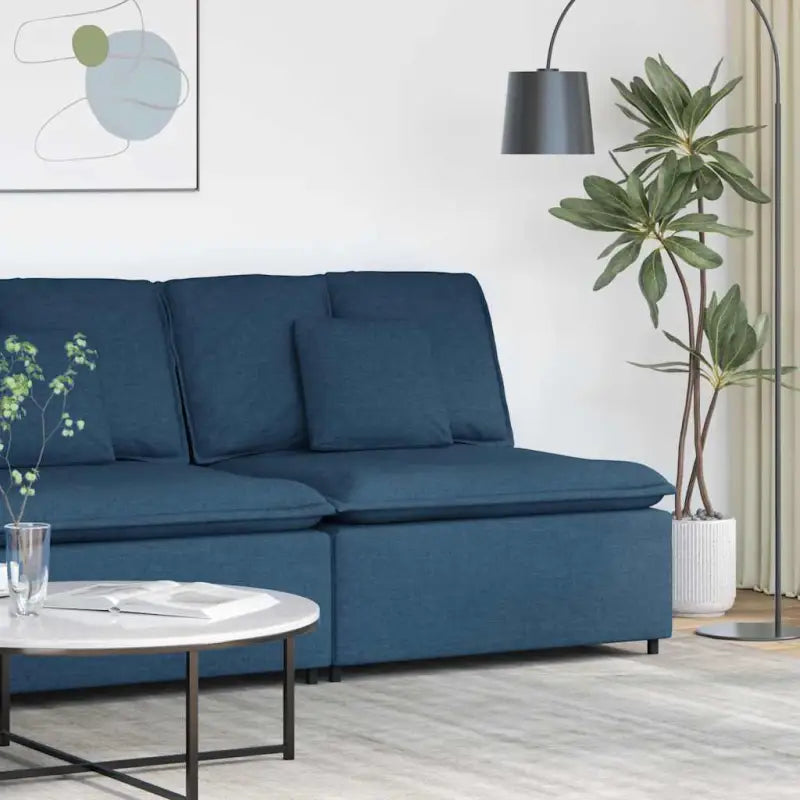 Modulaire hoekmodule voor bankgebruik en stijlvolle zithoeken - Blauw / centre sofa - Bankelementen
