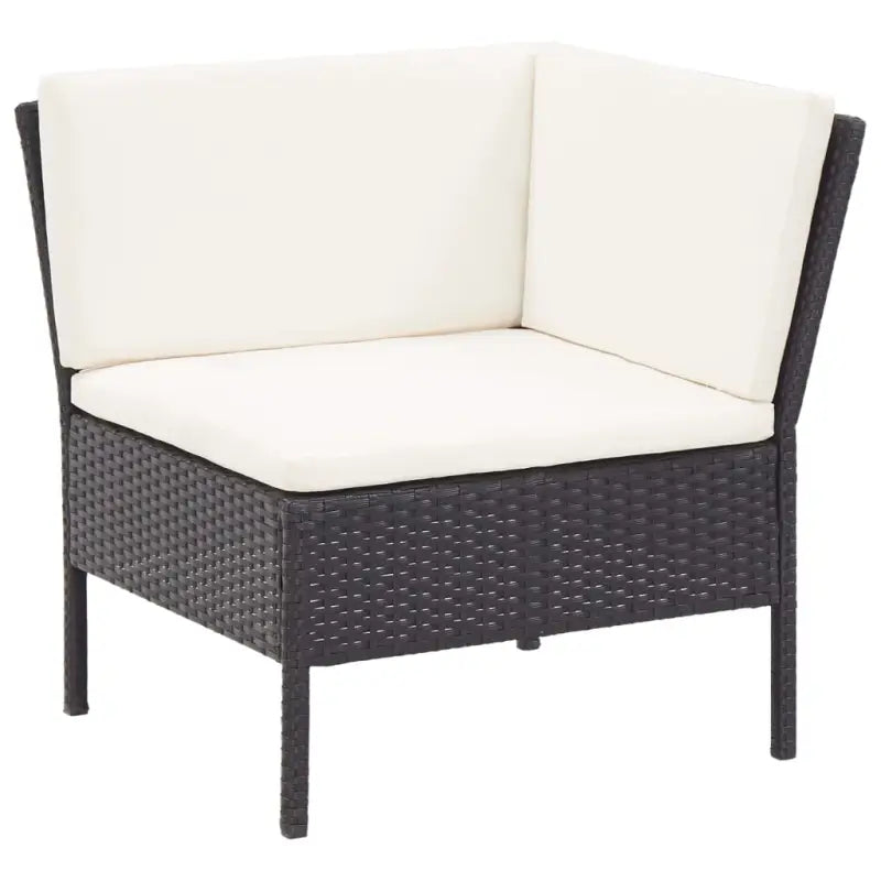 Modulaire tuin loungeset met gepoedercoat stalen frame voor ultiem comfort - Zwart en wit - Tuinsets