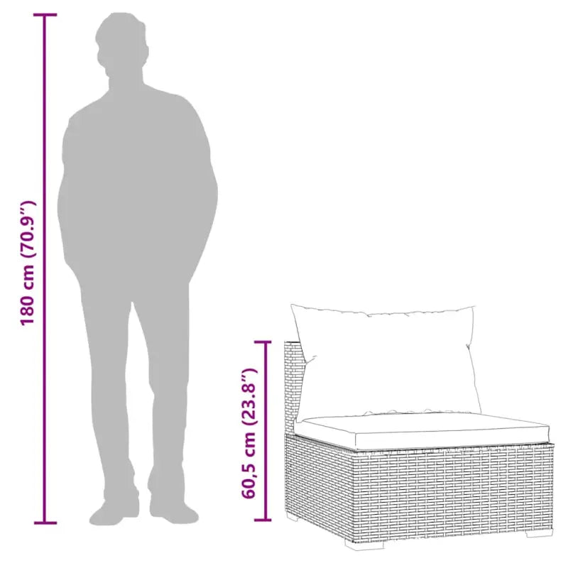 Modulaire tuinbank met staalframe en chroomkleurige pootjes - Modulaire tuinbanken