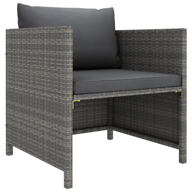 Modulaire tuinbank met waterbestendige PE-rattan tafel - Grijs / 1 / Fauteuil - Modulaire tuinbanken