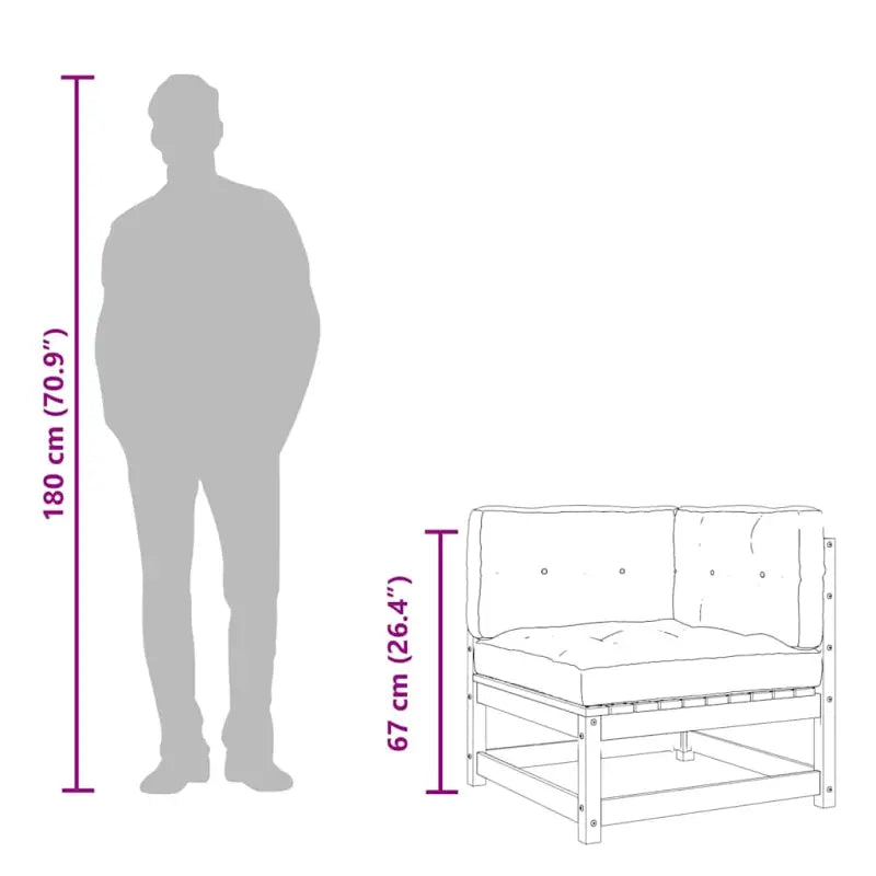 Modulaire tuinbank van massief douglashout met kussens voor je tuin - Modulaire tuinbanken