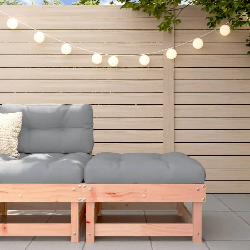 Modulaire tuinbank van massief grenenhout voor gezellig samenzijn - Natuurlijk douglashout / 1 / Voetensteun