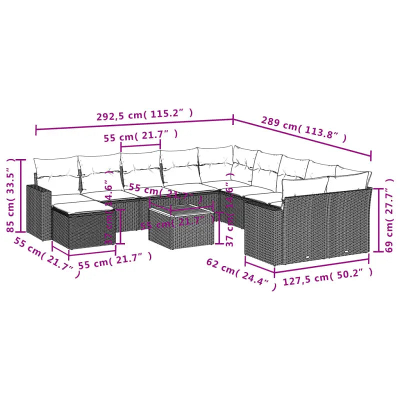 Modulaire tuinbanken met beige materiaal en gepoedercoat staal meerwaarde - Modulaire tuinbanken