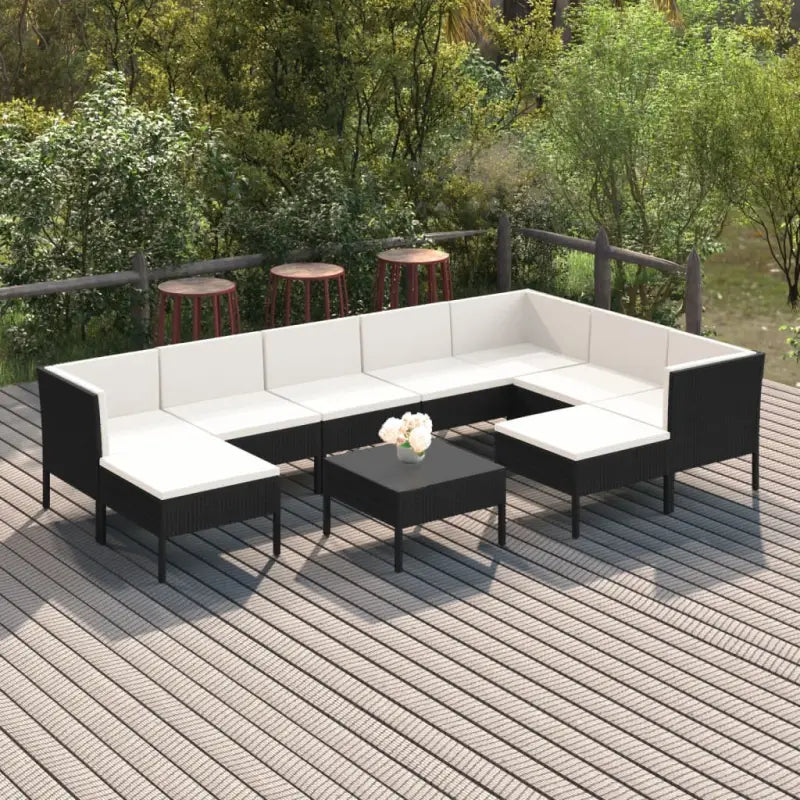 Modulaire tuinset voor een comfortabele en gezellige buitenruimte - 3x hoek + 4x midden + 2x voetensteun + Tafel