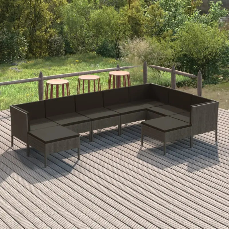 Modulaire tuinset voor ontspannen zomerdagen en gezellige bijeenkomsten - 3x hoek + 4x midden + 2x voetensteun