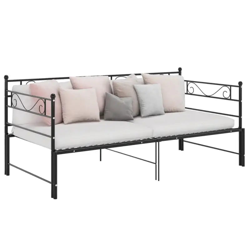 Multifunctioneel bedbank met comfortabele zithoogte en afmetingen bed - Zwart - Bedden & bedframes