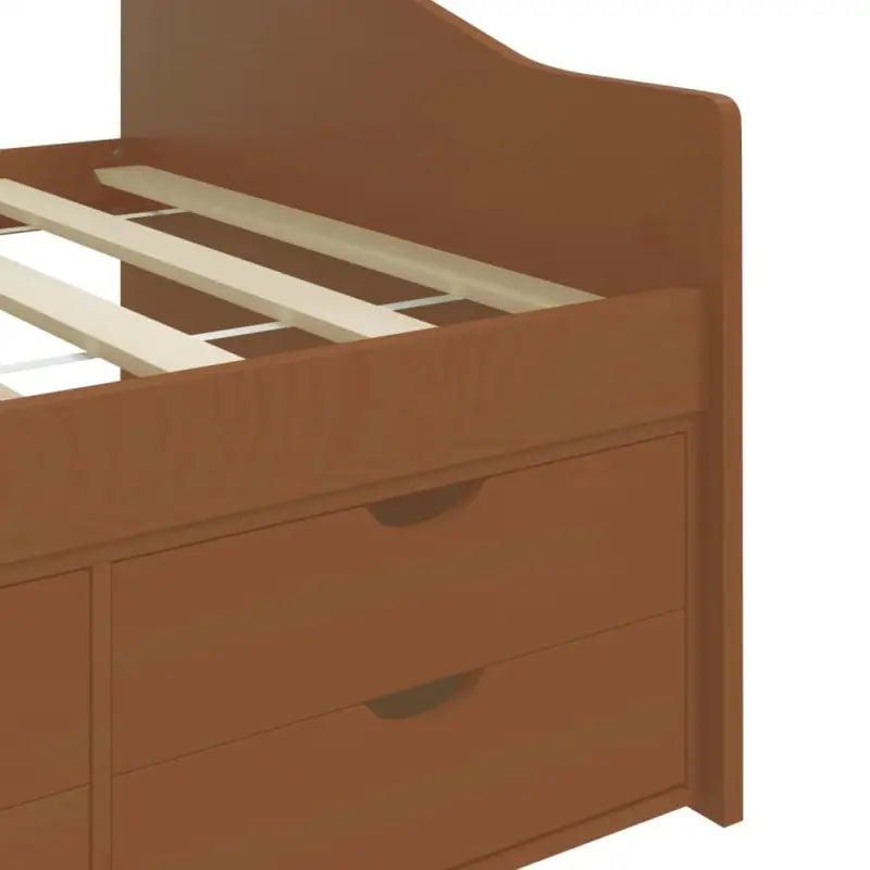 Multifunctioneel bedbank van massief grenenhout met praktische lade - Bedden & bedframes