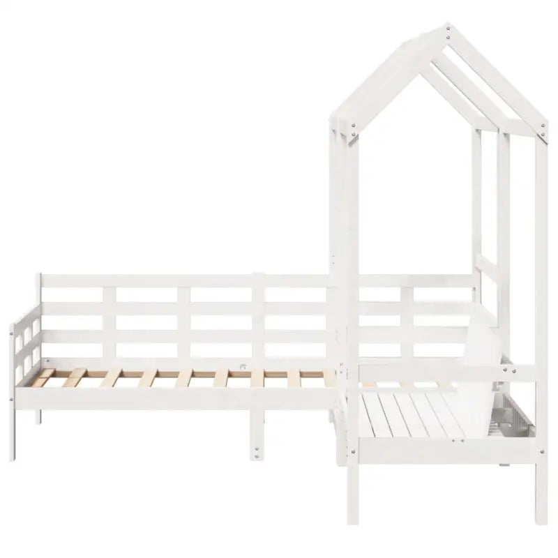 Multifunctioneel witte bank en bed van massief grenenhout - Bedden & bedframes