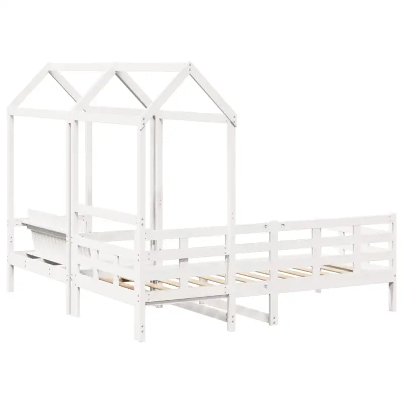 Multifunctioneel witte bank en bed van massief grenenhout - Bedden & bedframes