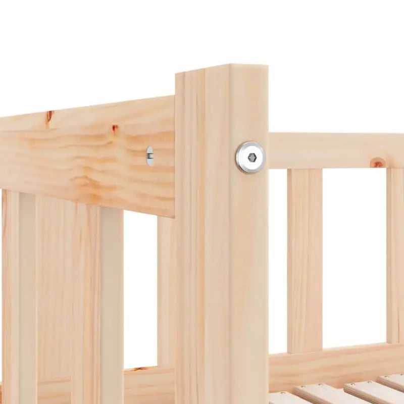 Multifunctionele slaapbank in massief grenenhout met totale afmetingen - Naturel - Bedden & bedframes