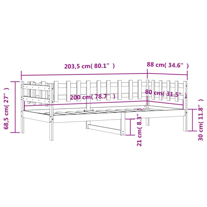 Multifunctionele slaapbank van massief grenenhout voor slaapkamer en woonkamer - Bedden & bedframes