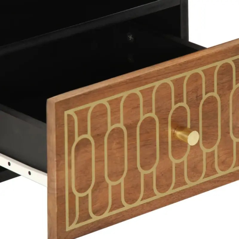 Nachtkastje met elegant ontwerp van massief mangohout - Nachtkastjes