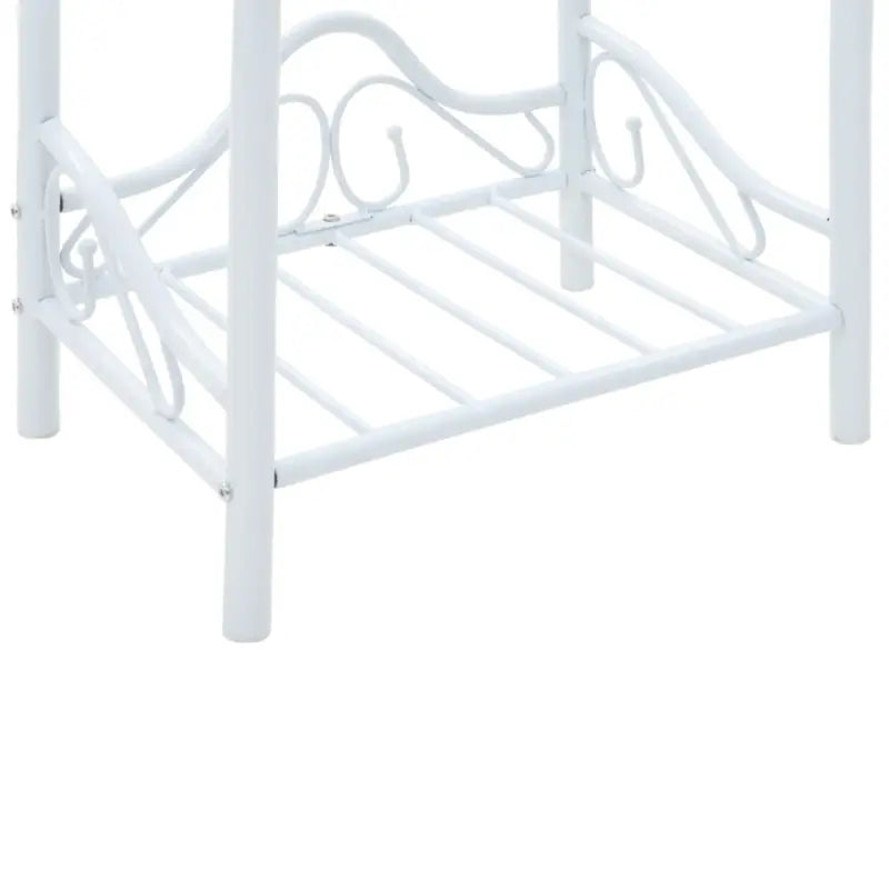 Nachtkastje met stevig stalen frame en gehard glas panelen - Nachtkastjes