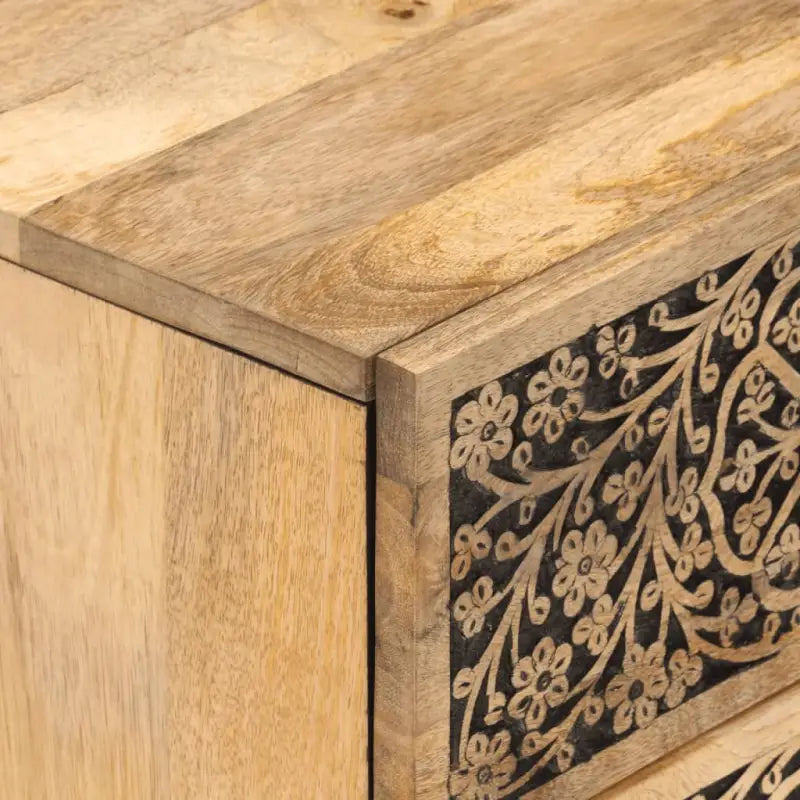 Nachtkastje van massief mangohout met elegant en tijdloos ontwerp - Nachtkastjes