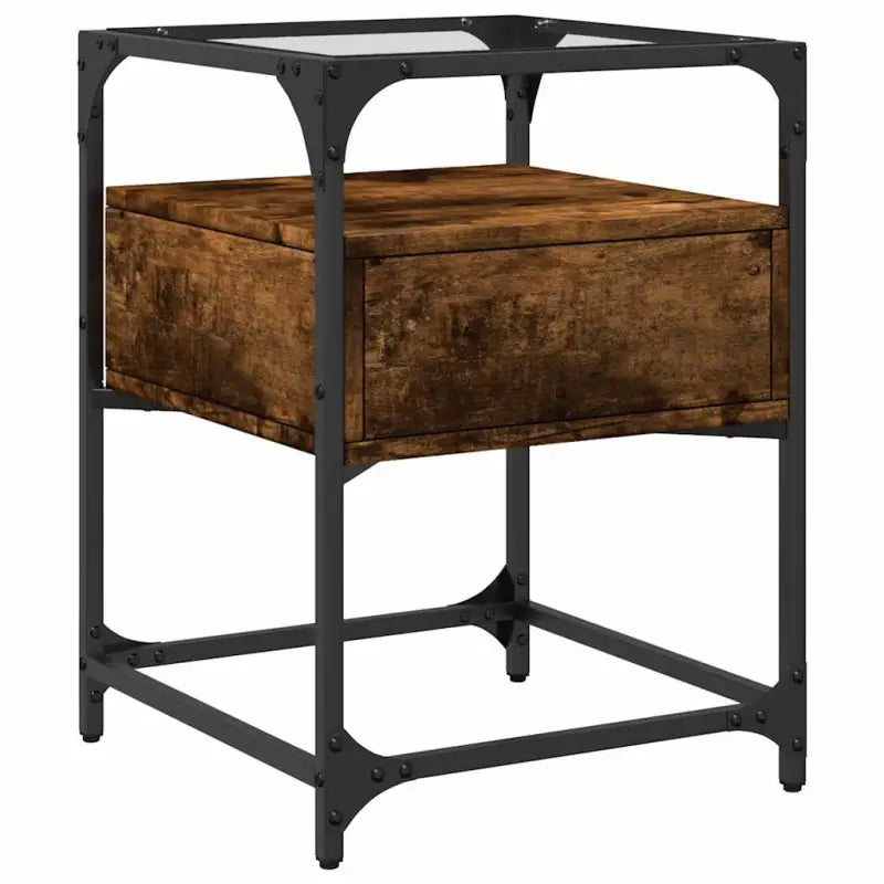 Nachtkastjes bewerkt hout met tijdloze charme voor woonkamer of slaapkamer - Nachtkastjes