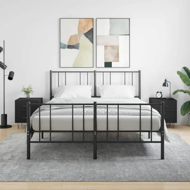 Nachtkastjes in grijs sonoma eiken bewerkt hout voor moderne uitstraling - Zwart / 2 - Nachtkastjes