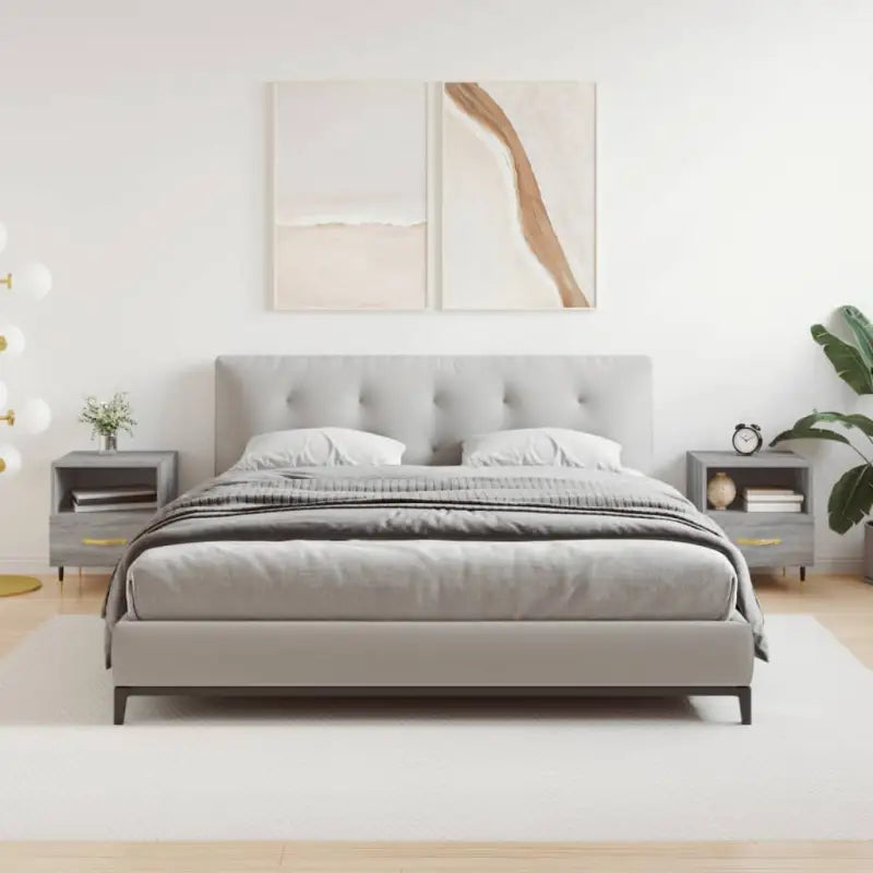 Nachtkastjes in Grijs Sonoma Eiken voor een moderne interieurlook - Grijs sonoma / 2 - Nachtkastjes