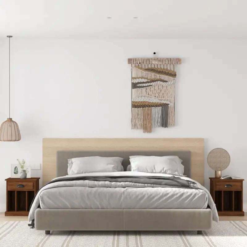 Nachtkastjes in Grijs Sonoma met elegant en duurzaam ontwerp - bruin eikenkleur / 2 - Nachtkastjes