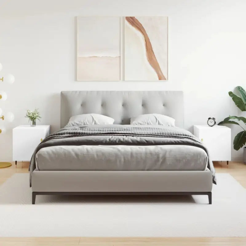 Nachtkastjes met bewerkt hout voor een moderne uitstraling - Wit / 2 - Nachtkastjes