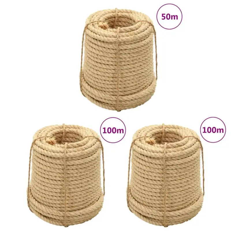 Natuurlijk sisal touw voor huis landbouw en transportgebruik - 3 / 50 m + 100 m / 16 mm - Touw
