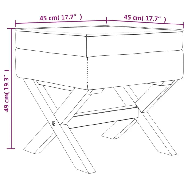 Opberg- en halbankje met houten poten en duurzame stof - Opberg- & halbankjes