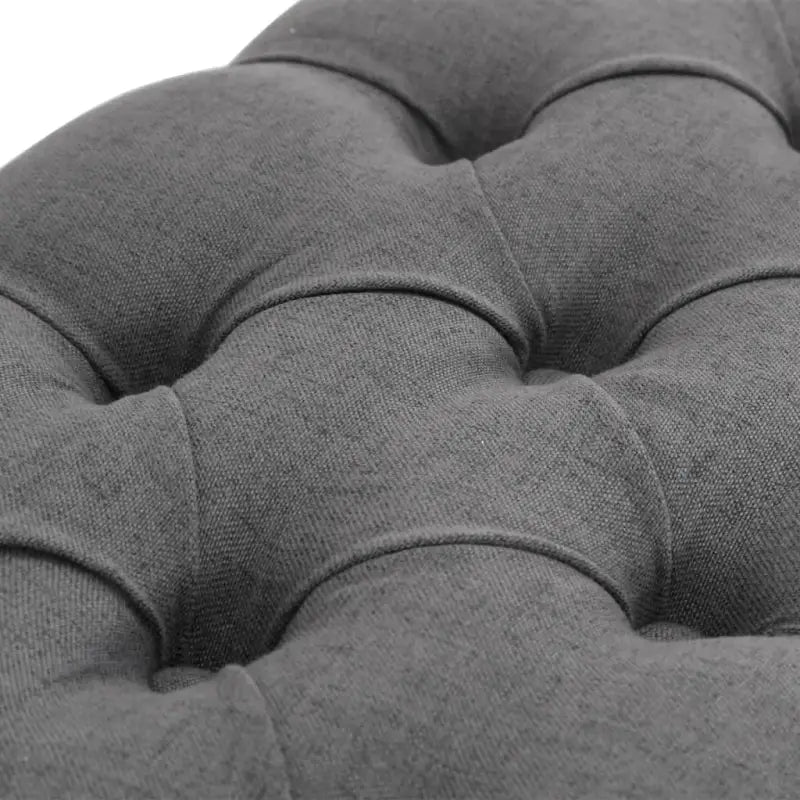 Opberg- en halbankje met massief houten frame en antieke charme - Donkergrijs - Opberg- & halbankjes