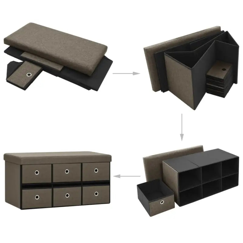 Opberg- en halbankje met opbergruimte en extra zitplek - Opberg- & halbankjes