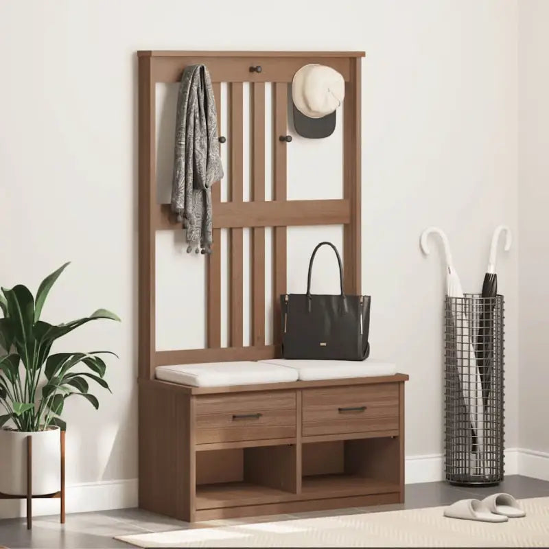 Opberg- en halbankje van massief grenenhout met rustieke charme - Opberg- & halbankjes