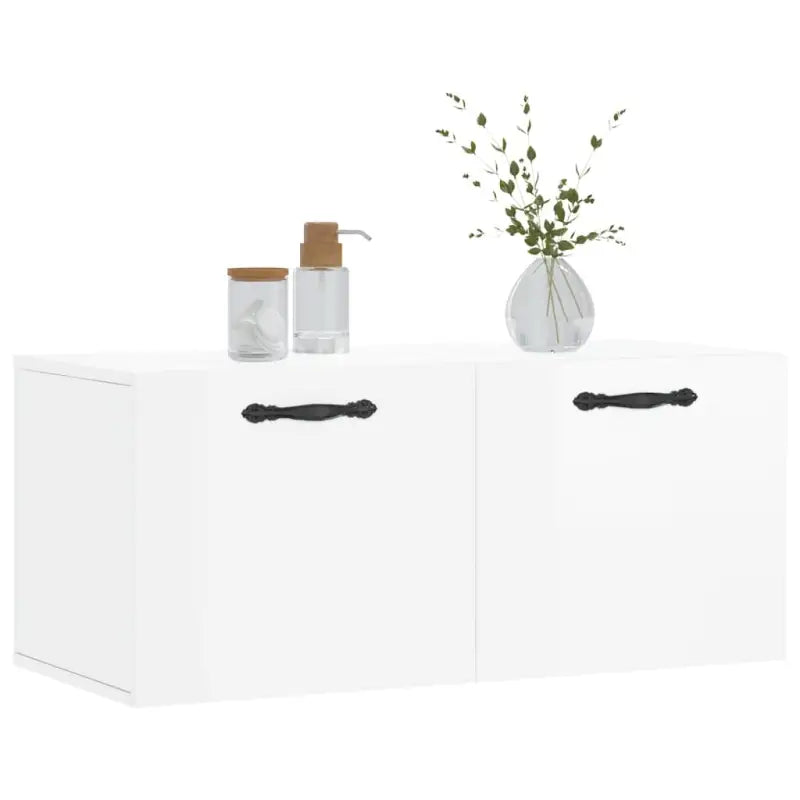 Opbergkast in hoogglans wit van bewerkt hout voor moderne interieurs - Opbergkasten & lockerkasten