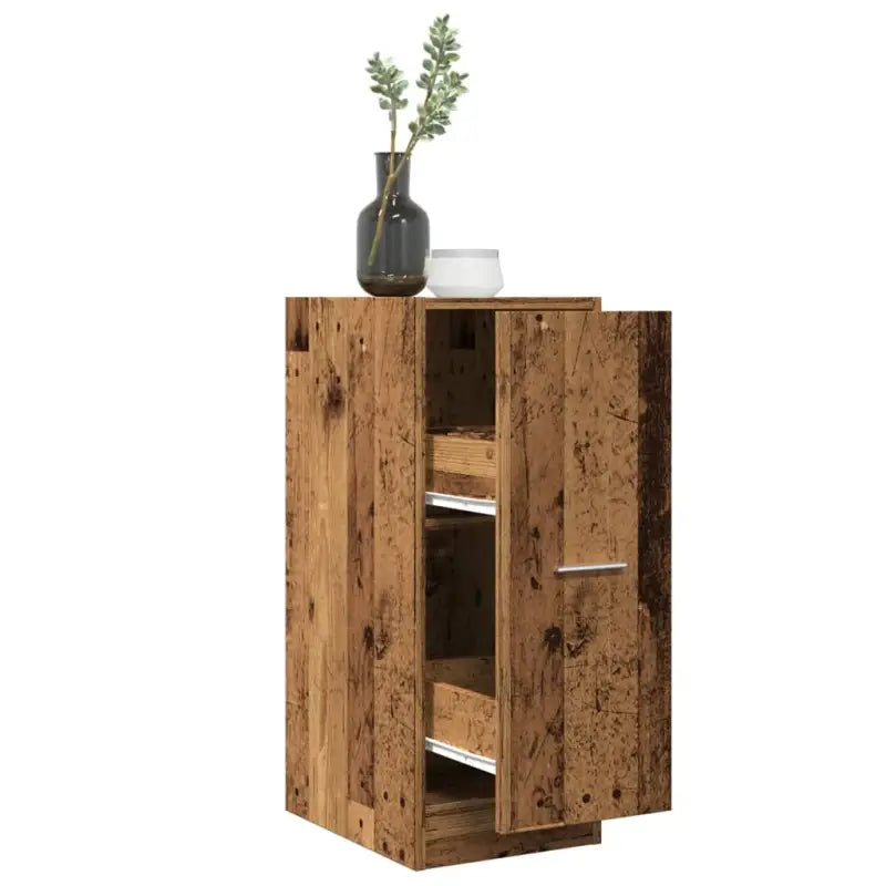 Opbergkast met bewerkt hout voor stijlvol en duurzaam opbergen - Oud hout / 30 x 41 x 77.5 cm / 1 - Opbergkasten &