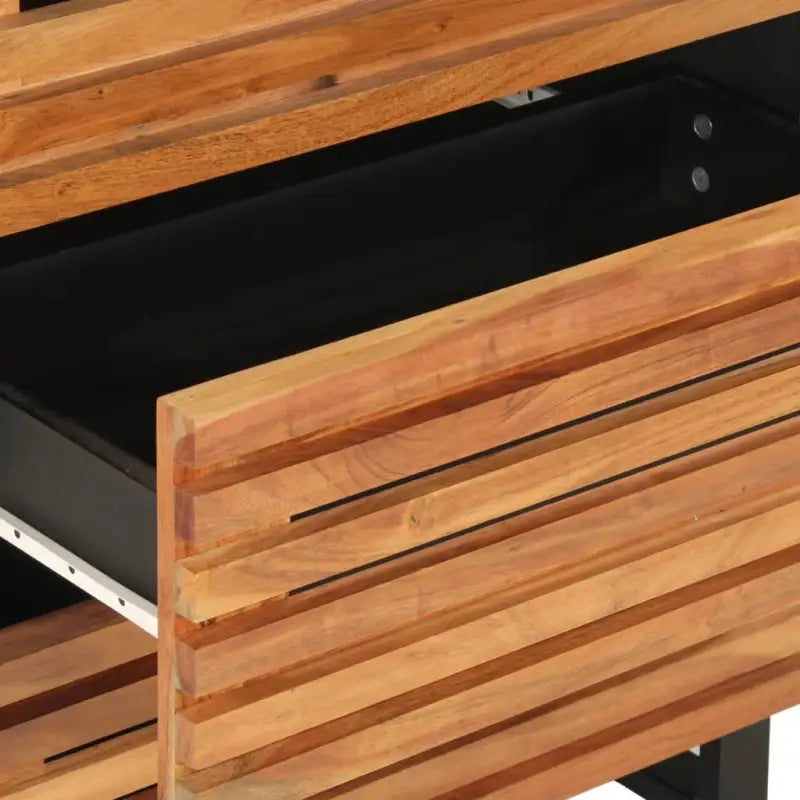 Opbergkast van massief acaciahout met industriële stijl - Opbergkasten & lockerkasten