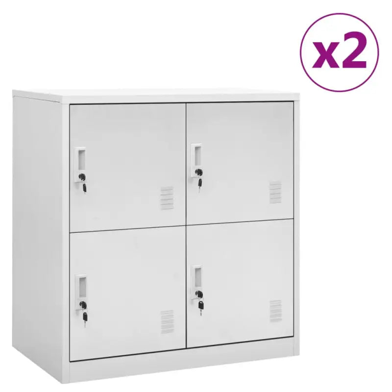 Opbergkast voor verschillende spullen met modern en duurzaam design - Lichtgrijs / 2 / Met 4 lockers - Opbergkasten &