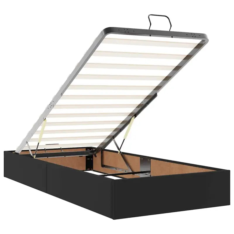 Ottomaan bed met ruime opbergruimte en zwart materiaal voor comfortabele nachten - Bedden & bedframes