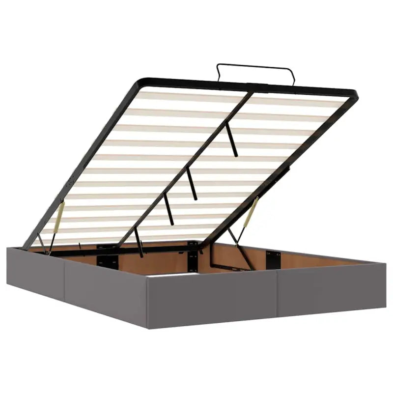 Ottomaan bed met ruime opbergruimte in grijs materiaal - Bedden & bedframes