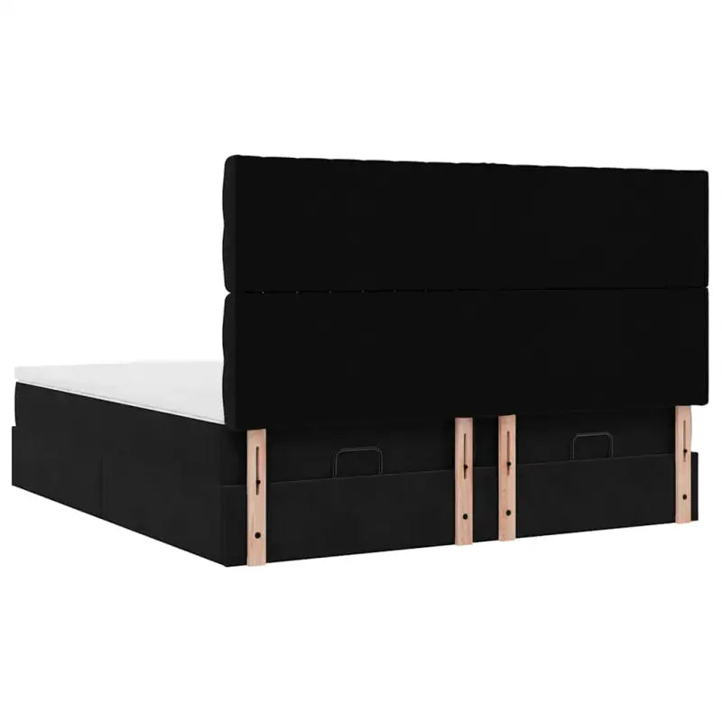 Ottomaanse bed met ruime opbergruimte in zwart materiaal - Bedden & bedframes