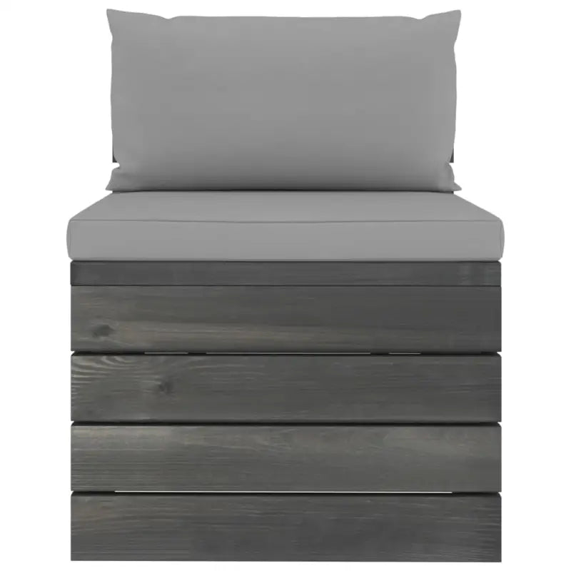 Pallet tuinset van massief grenenhout met comfortabele kussens - Tuinsets