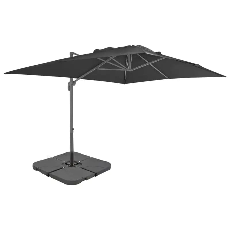 Parasol met draagbare voet en UV-bestendig doek voor optimale bescherming - Antraciet / 3 x 4 m / 1 - Parasols