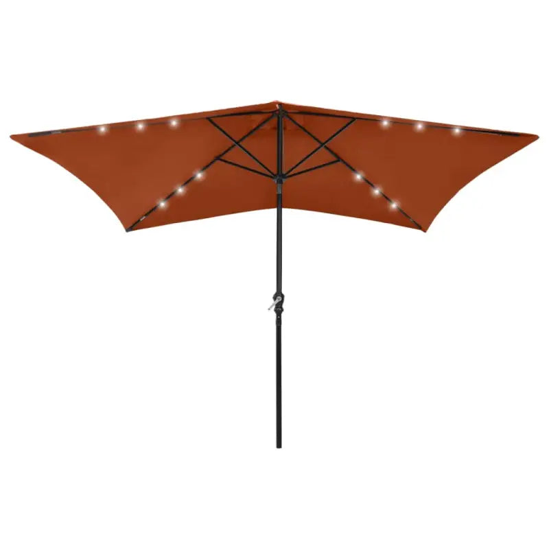 Parasol met stalen paal voor bescherming tegen zon en vochtigheid - Terracotta / 1 - Parasols en zonneschermen