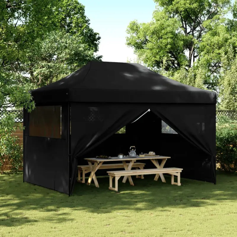 Partytent met 600d Oxford stof voor buitenactiviteiten - Zwart / 1 / met 4 zijwanden - Partytenten & prieëlen