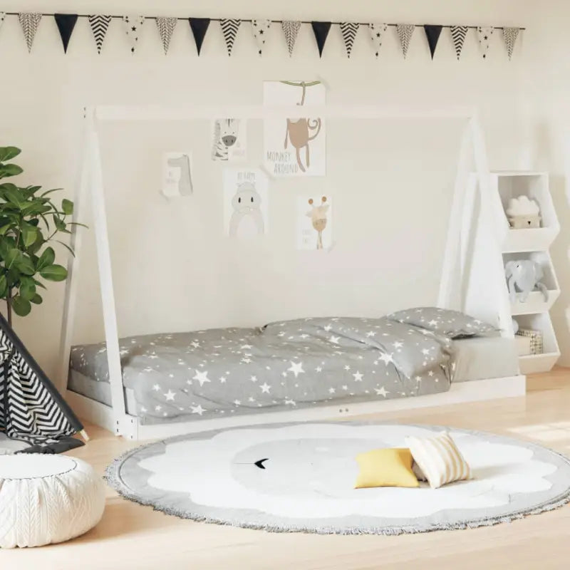 Peuter- En Kinderbed Met Massief Grenenhout Voor Een Knus Thema - Wit / 80 x 200 cm - Peuter- & kinderbedden