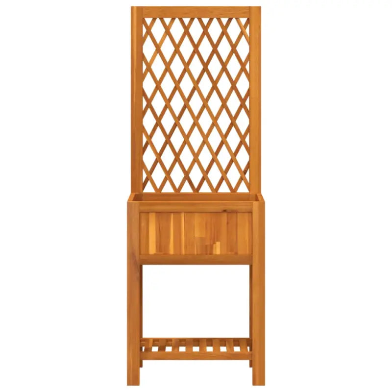 Plantenbak met latwerk van massief acaciahout voor tuin en terras - Bloempotten & plantenbakken