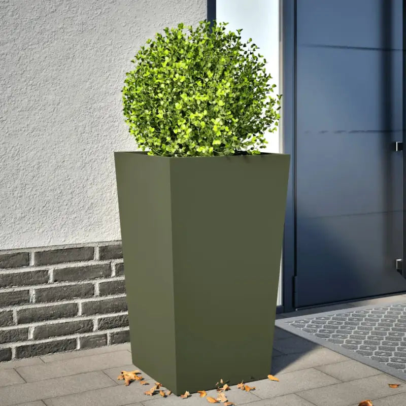 Plantenbakken voor je favoriete planten voor tuin en balkon - Staal/Groen / 45 x 45 x 75 cm / 1 - Bloempotten &