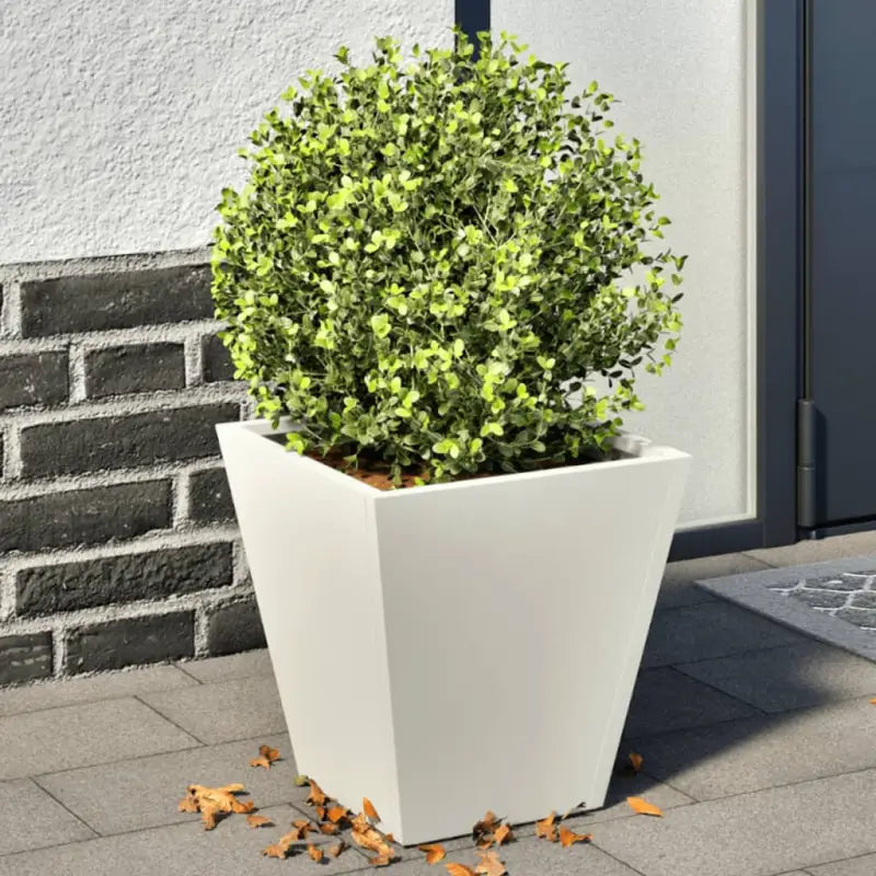 Plantenbakken voor je favoriete planten voor tuin en balkon - Staal/Wit / 30 x 30 x 30 cm / 2 - Bloempotten &