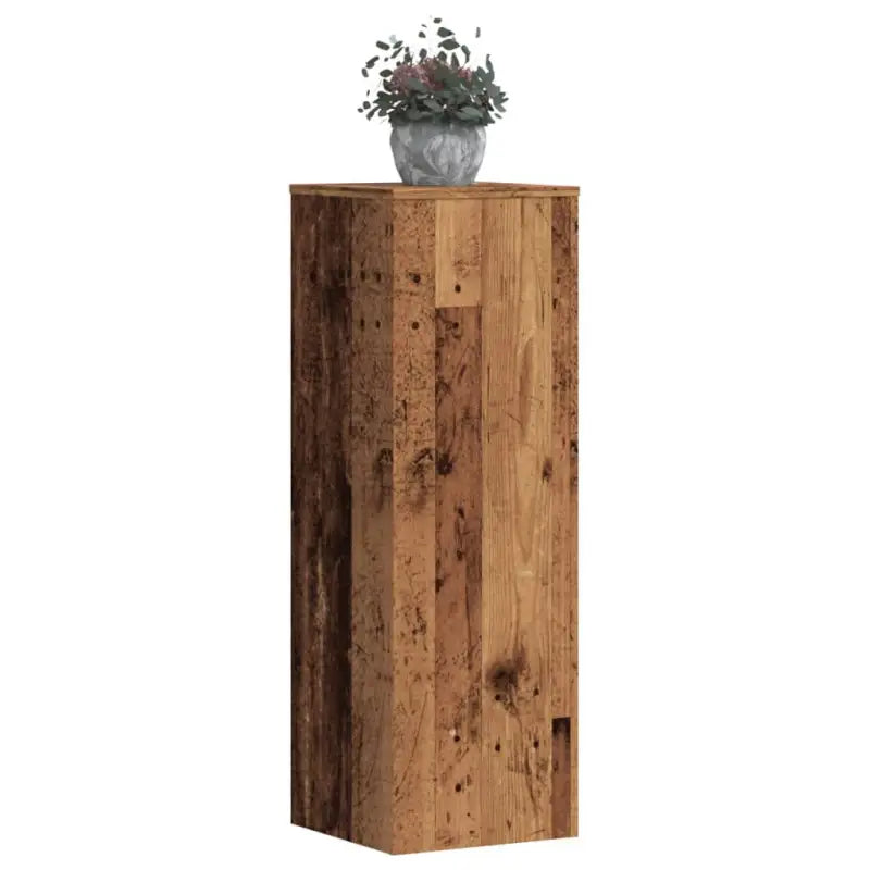 Plantenstandaarden van bewerkt hout voor planten en andere decoraties - Oud hout / 33 x 33 x 100 cm / 2