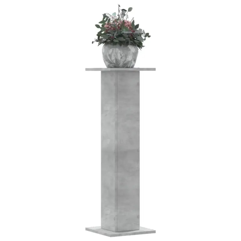 Plantenstandaarden van bewerkt hout voor stijlvolle plantpresentaties - Betongrijs / 30 x 30 x 95 cm / 1