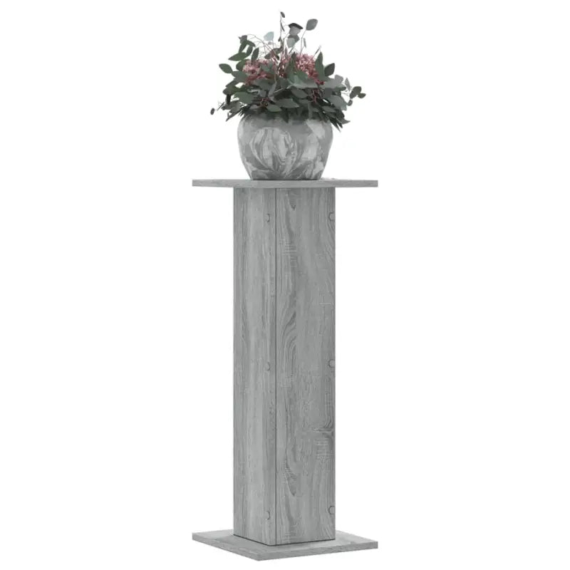 Plantenstandaarden van bewerkt hout voor stijlvolle plantpresentaties - Grijs sonoma / 30 x 30 x 80 cm / 1