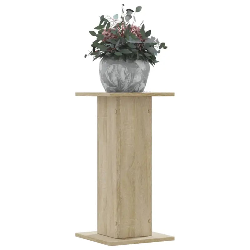Plantenstandaarden van bewerkt hout voor stijlvolle plantpresentaties - Sonoma eiken / 30 x 30 x 60 cm / 1