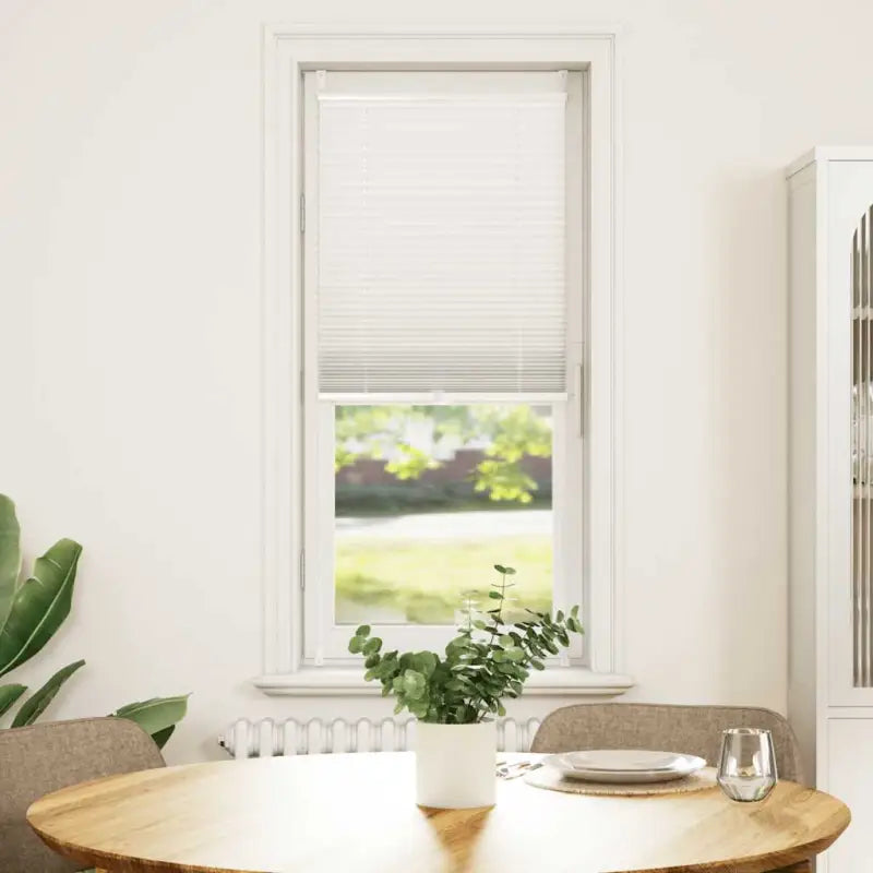 Plissé rolgordijn voor jonge kinderen met gemakkelijke zon- en zichtbescherming - Wit / 60 x 150 cm - Jaloezieën &